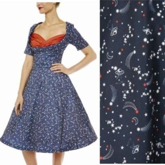 Lindy Bop Sloane Fit and Flare Dress - Picture 1 of 9
